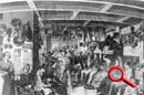 Deutsche Auswanderer auf dem Weg nach Amerika auf dem Schiff „Samuel Hop“